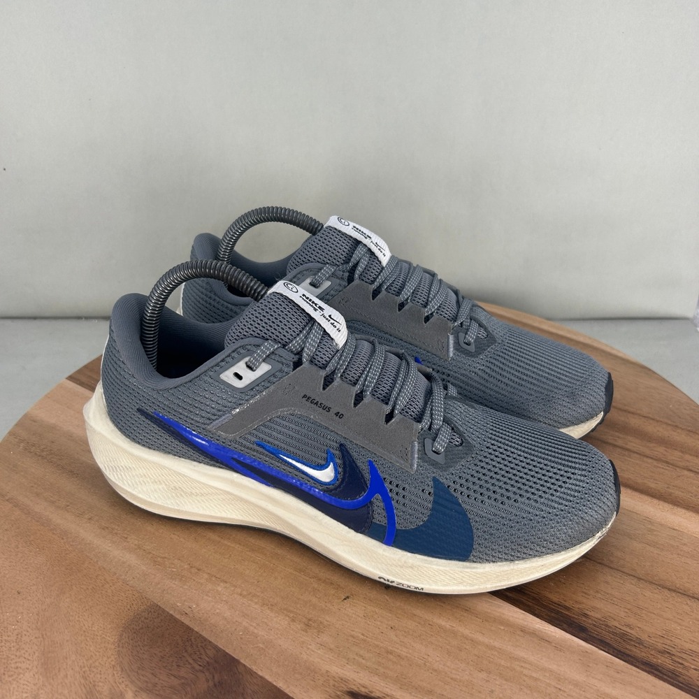 Nike Air Zoom Pegasus 40 Mens Running Shoes Grey Blue FB7179-002 Size 7.5